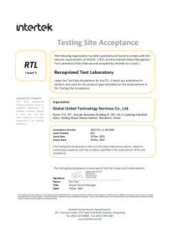 La CINA Global United Technology Services Co.,Ltd. Certificazioni